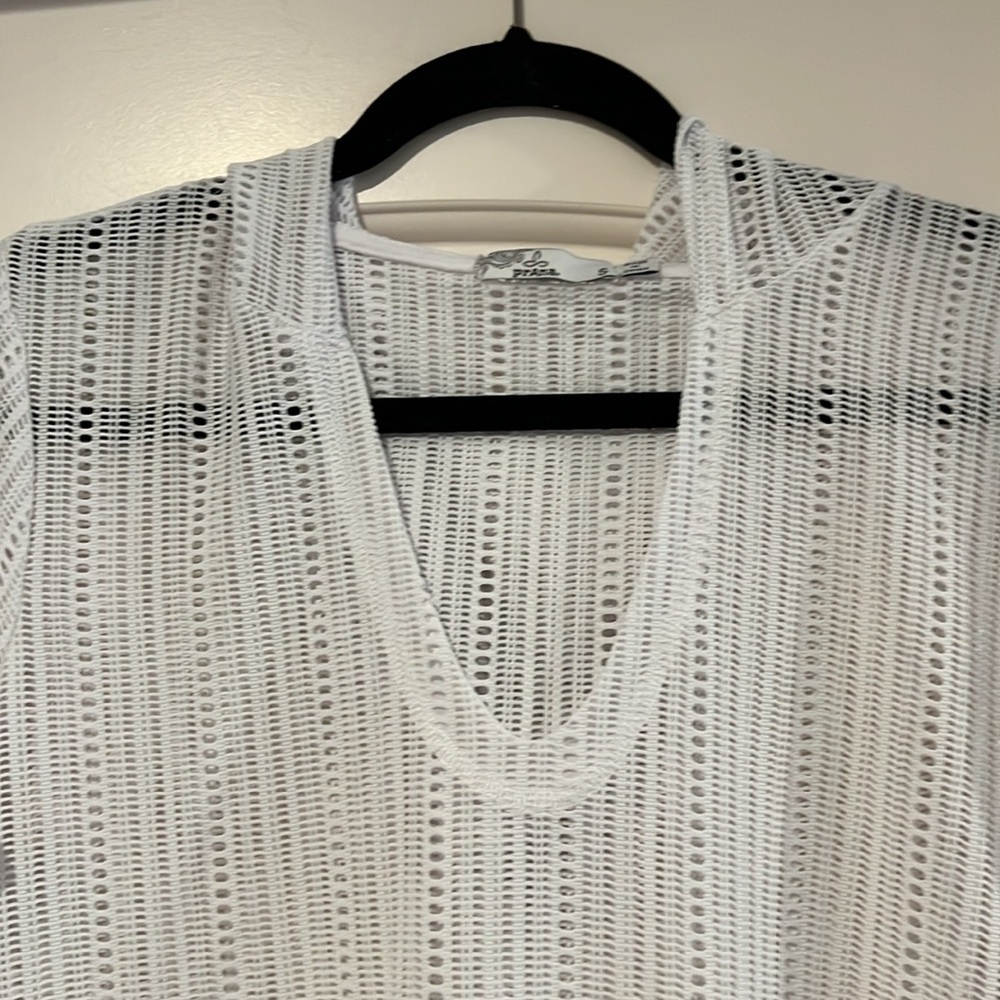 PrAna TWO BEACH TUNIC Small Women's Cover Up Hooded with Pockets - Picture 3 of 9